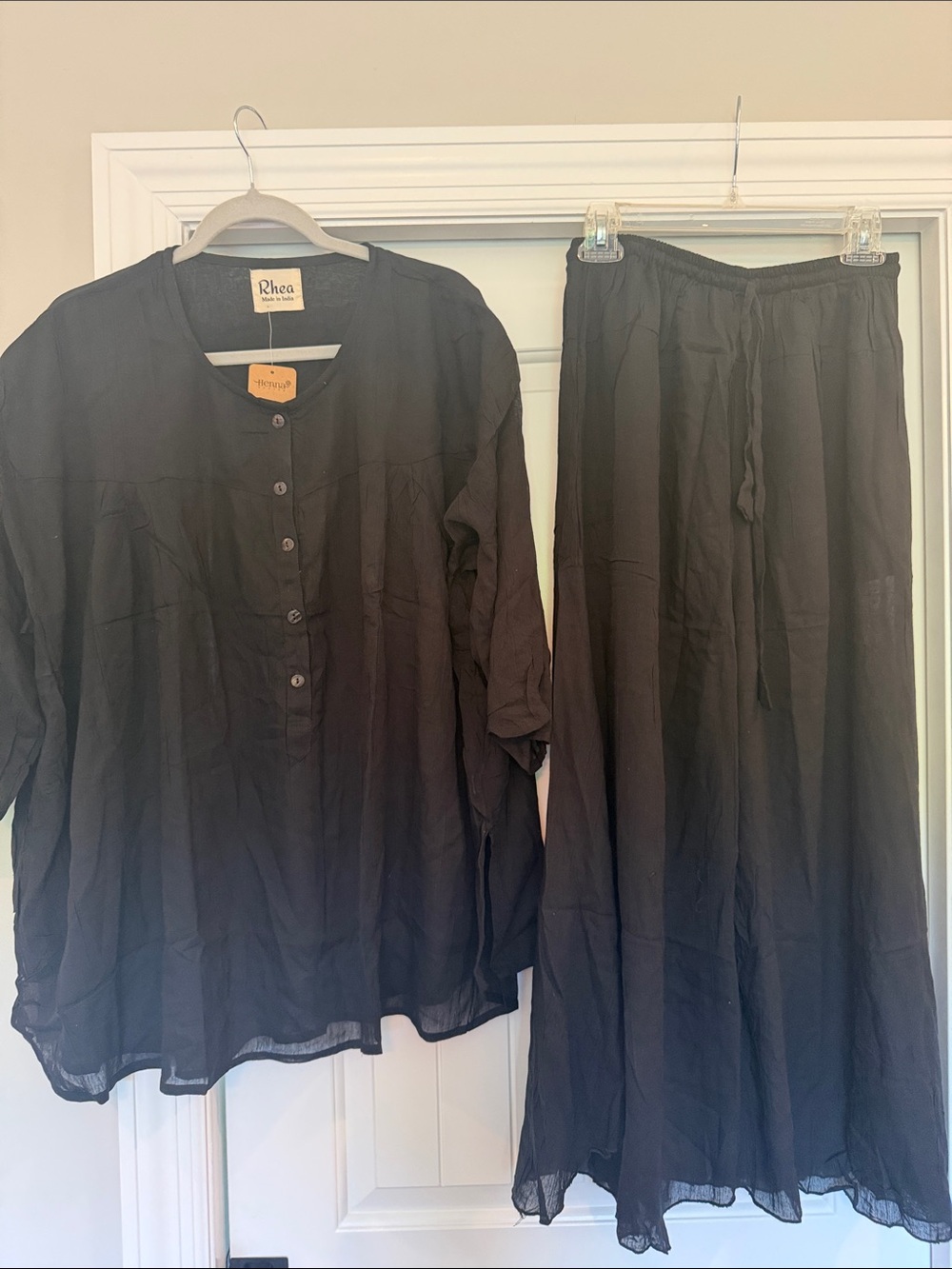 Lightweight Black Women's Swim Coverup Set